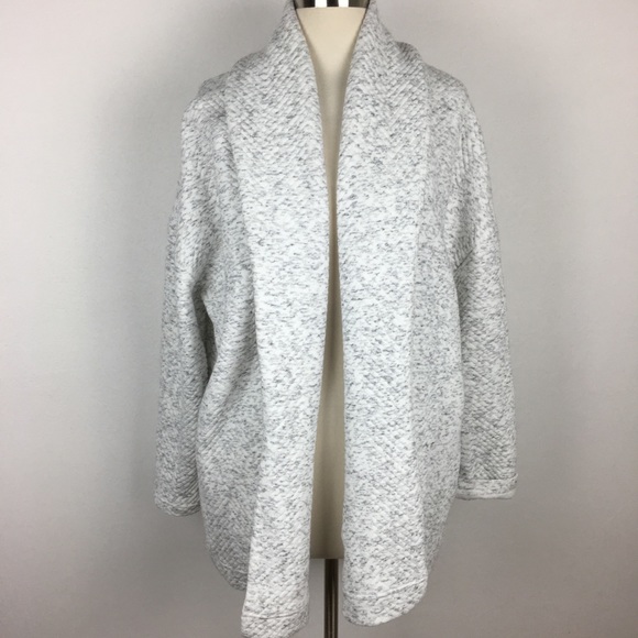 fabletics Jackets & Blazers - Fabletics Gray & White Open Front Jacket Medium